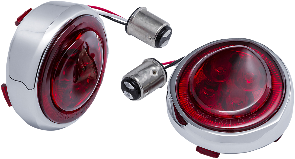 CIRO Signal Insert - Rear - Chrome - Red 45700