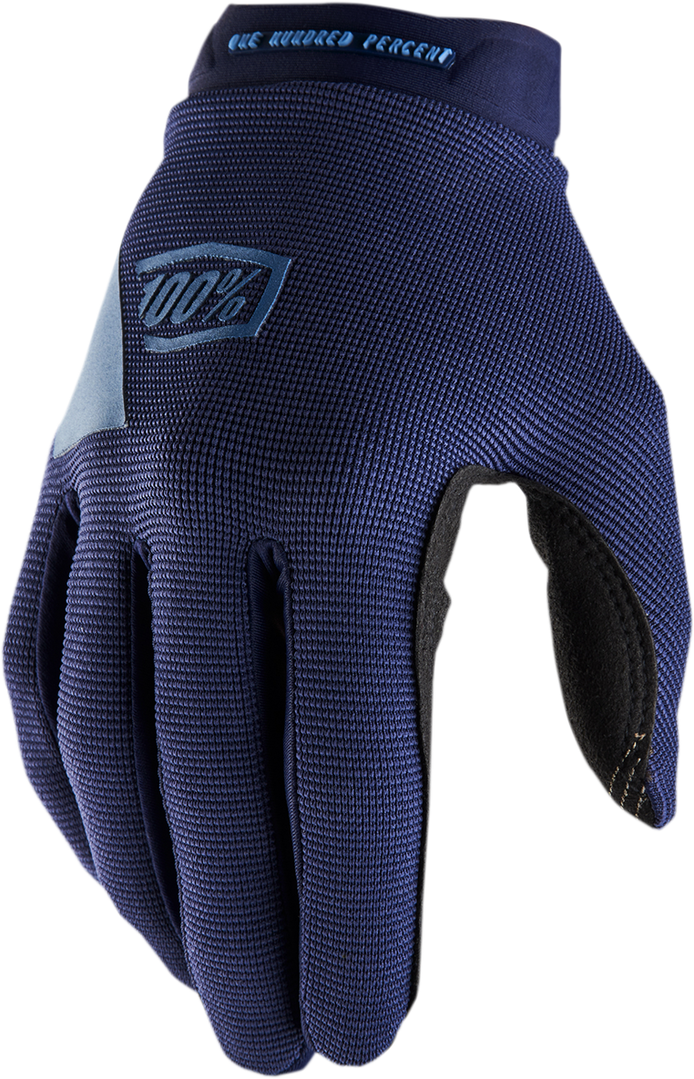 100% Women's Ridecamp Gloves - Navy/Slate Blue - XL 10013-00019