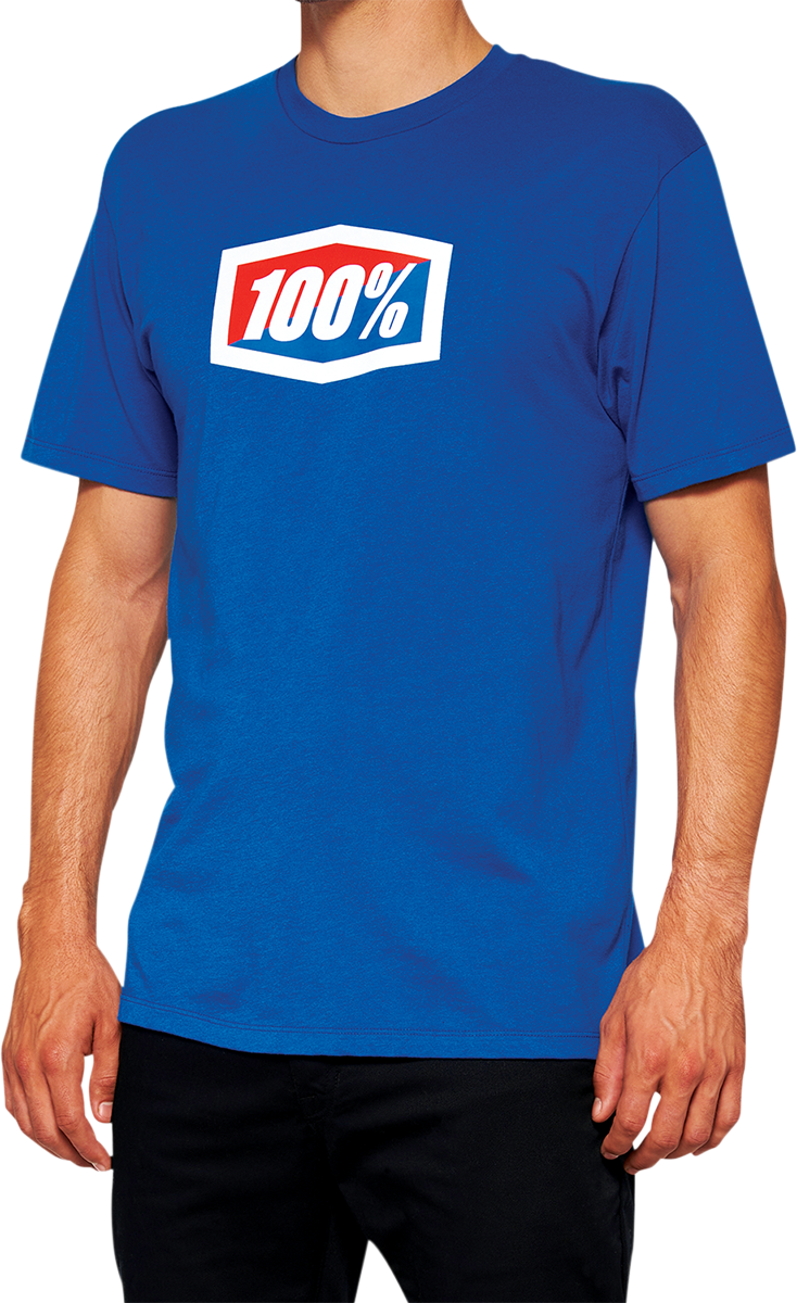 100% Official T-Shirt - Royal Blue - 2XL 20000-00019