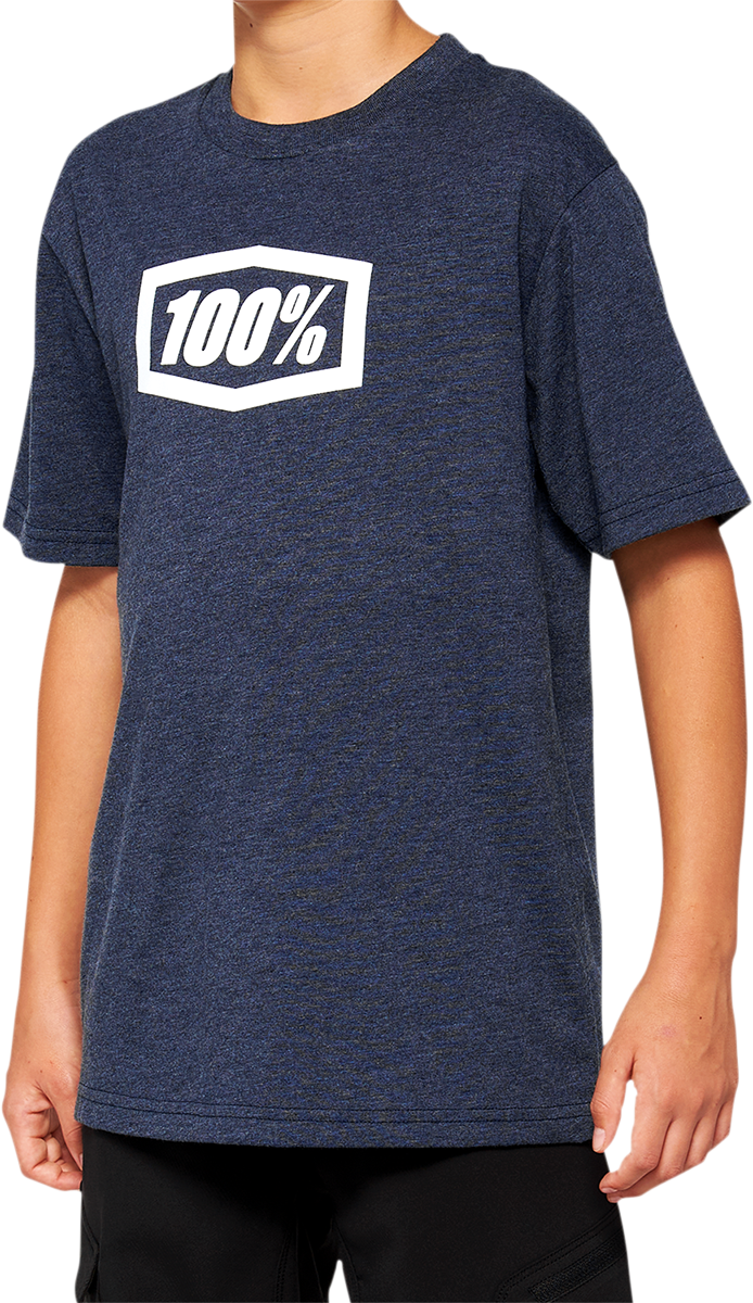 100% Youth Icon T-Shirt - Navy - Small 20001-00012