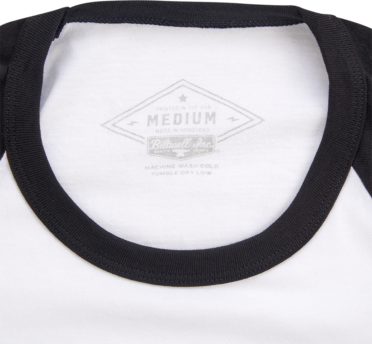 BILTWELL High-Perf Raglan T-Shirt - Black/White - 2XL 8103-079-006