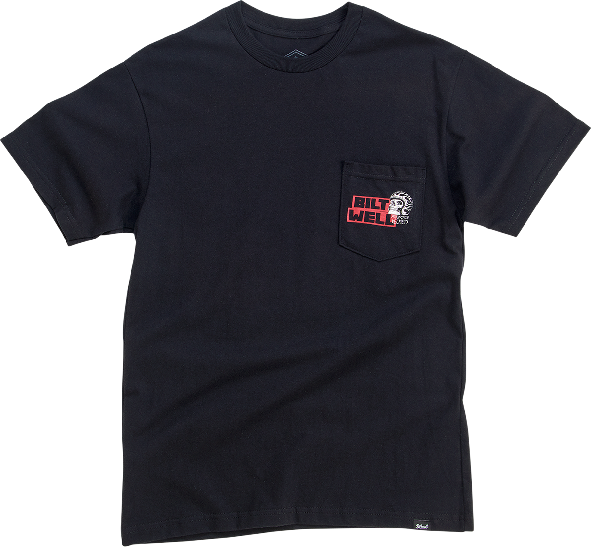 BILTWELL Skull Pocket T-Shirt - Black - Small 8102-077-002
