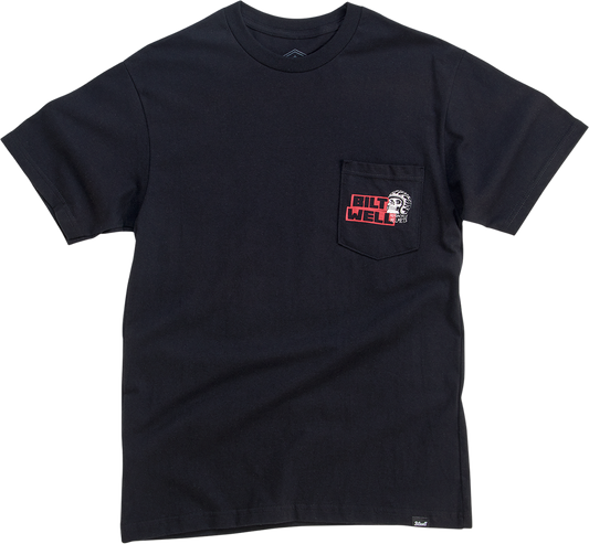 BILTWELL Skull Pocket T-Shirt - Black - Small 8102-077-002
