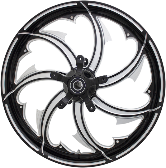 COASTAL MOTO Front Wheel - Fury - Dual Disc/ABS - Black Cut - 26"x3.75" - FL FRY-263-BC-ABST