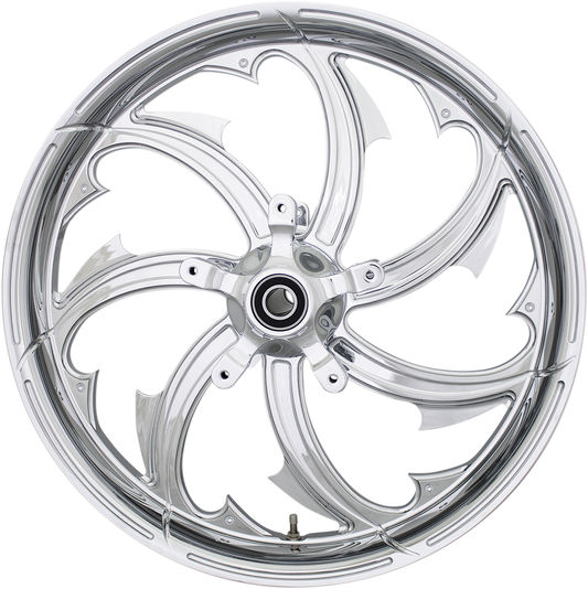 COASTAL MOTO Front Wheel - Fury - Dual Disc/ABS - Chrome - 21"x3.25" - FL FRY-213-CH-ABST