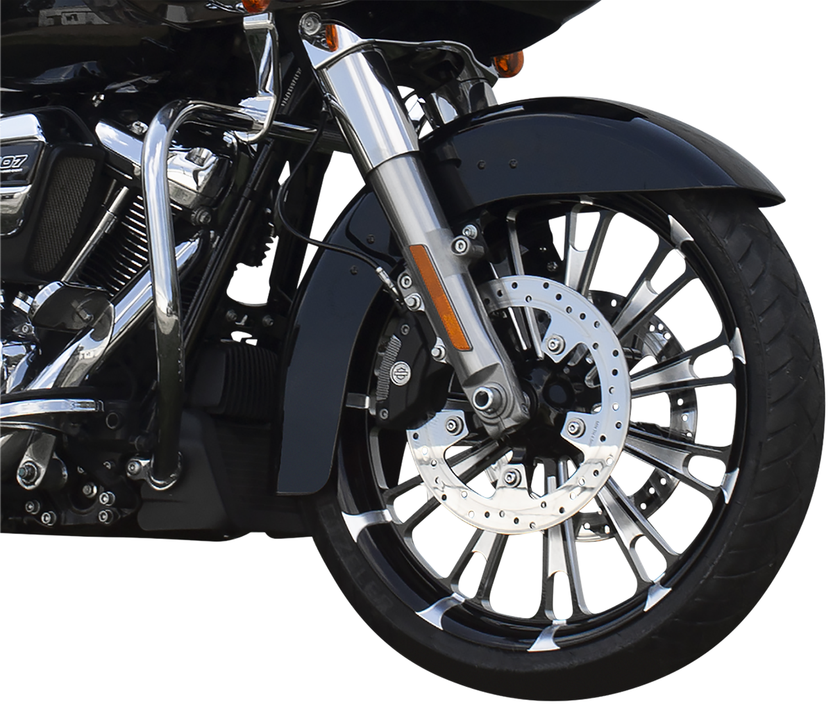 COASTAL MOTO Front Wheel - Fuel - Dual Disc/ABS - Black Cut - 21"x3.25" - FL FUL-213-BC-ABST