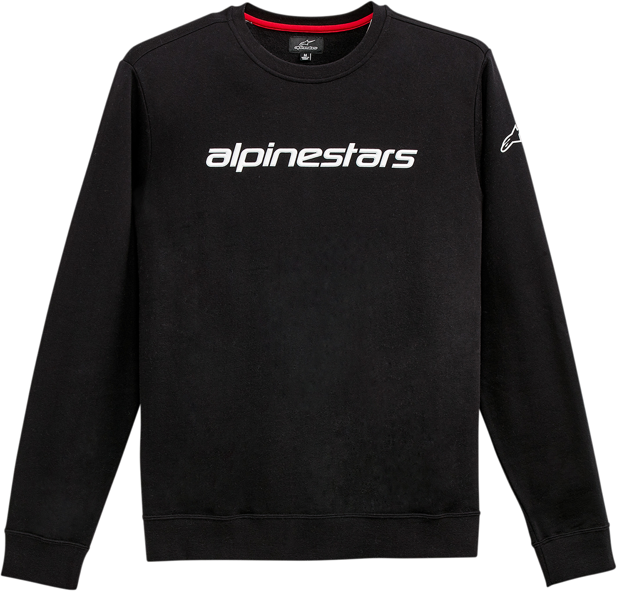 ALPINESTARS Linear Crew Fleece - Black/White -   Medium 1212513241020M