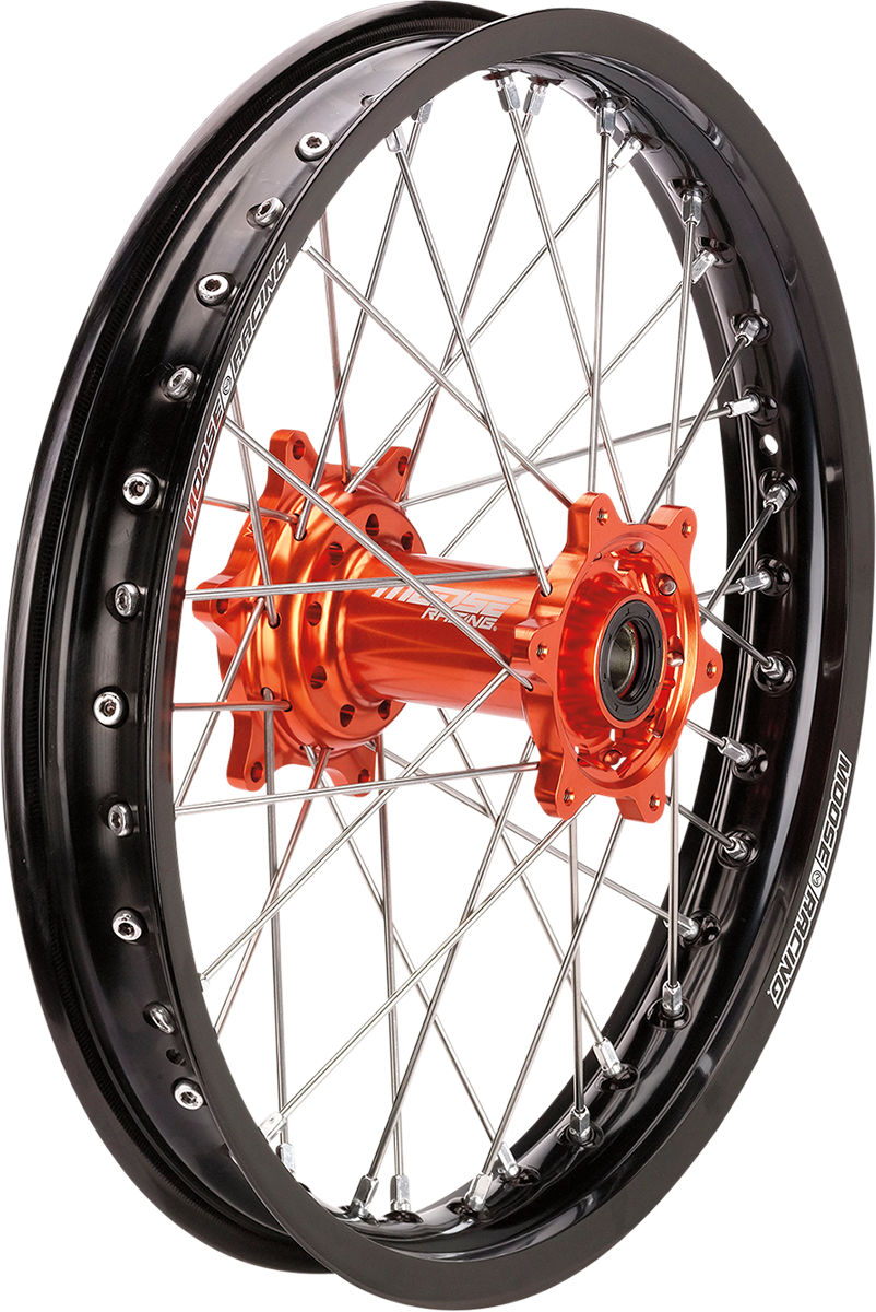 MOOSE RACING SX-1 Complete Wheel - Rear - Black Wheel/Orange Hub - 19"x2.15" - KTM MR21519-BKOR