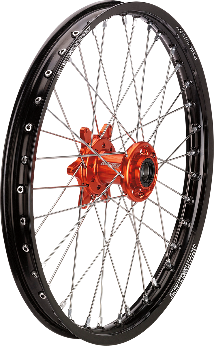 MOOSE RACING SX-1 Complete Wheel - Front - Black Wheel/Orange Hub - 21"x1.60" - KTM MF-16021-BKOR