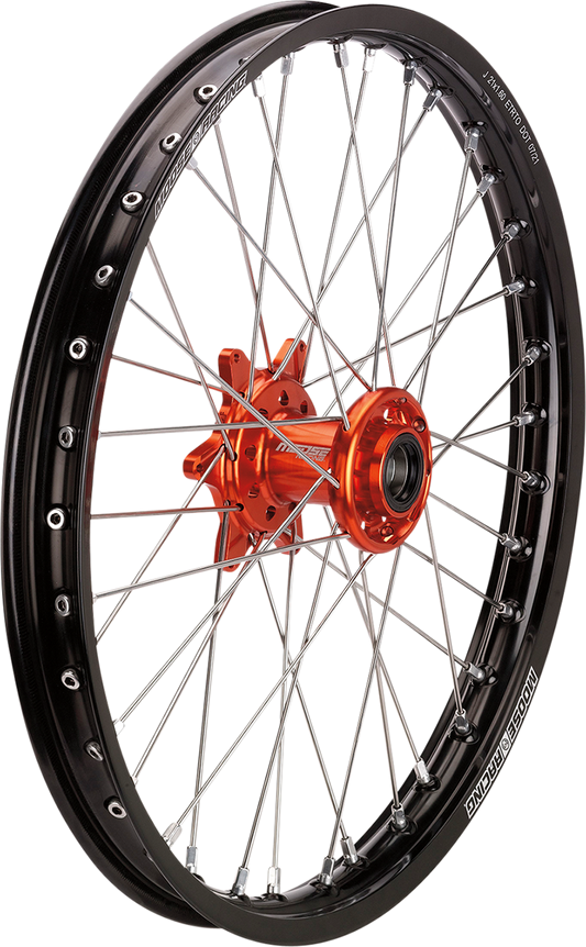 MOOSE RACING SX-1 Complete Wheel - Front - Black Wheel/Orange Hub - 21"x1.60" - KTM MF-16021-BKOR