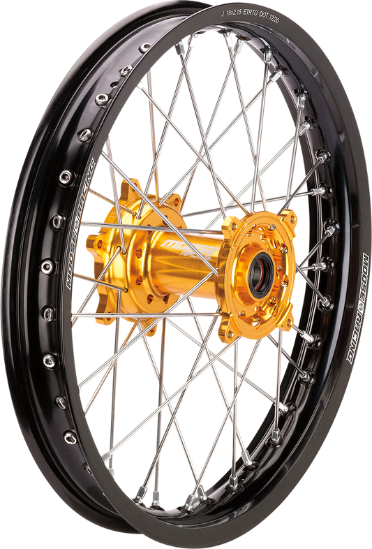 MOOSE RACING SX-1 Complete Wheel - Rear - Black Wheel/Gold Hub - 19"x2.15" - Suzuki SR-21519-BKGD