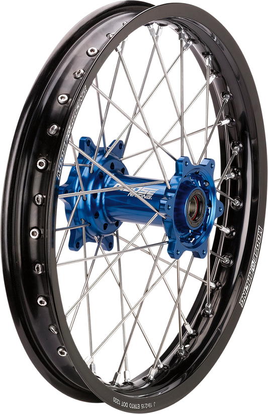 MOOSE RACING SX-1 Complete Wheel - Rear - Black Wheel/Blue Hub - 19"x2.15" - Yamaha YR-21519-BKBU