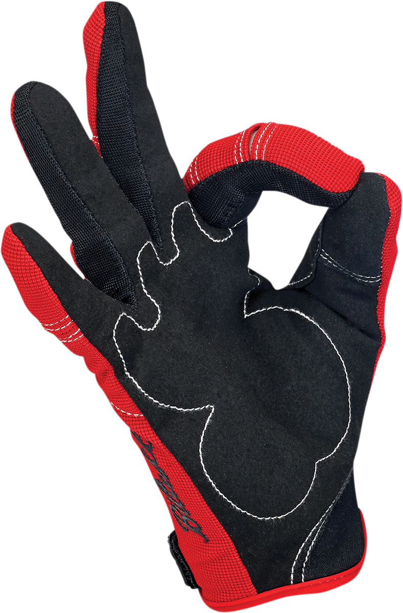 BILTWELL Moto Gloves - Red/White/Black - Medium 1501-1208-003