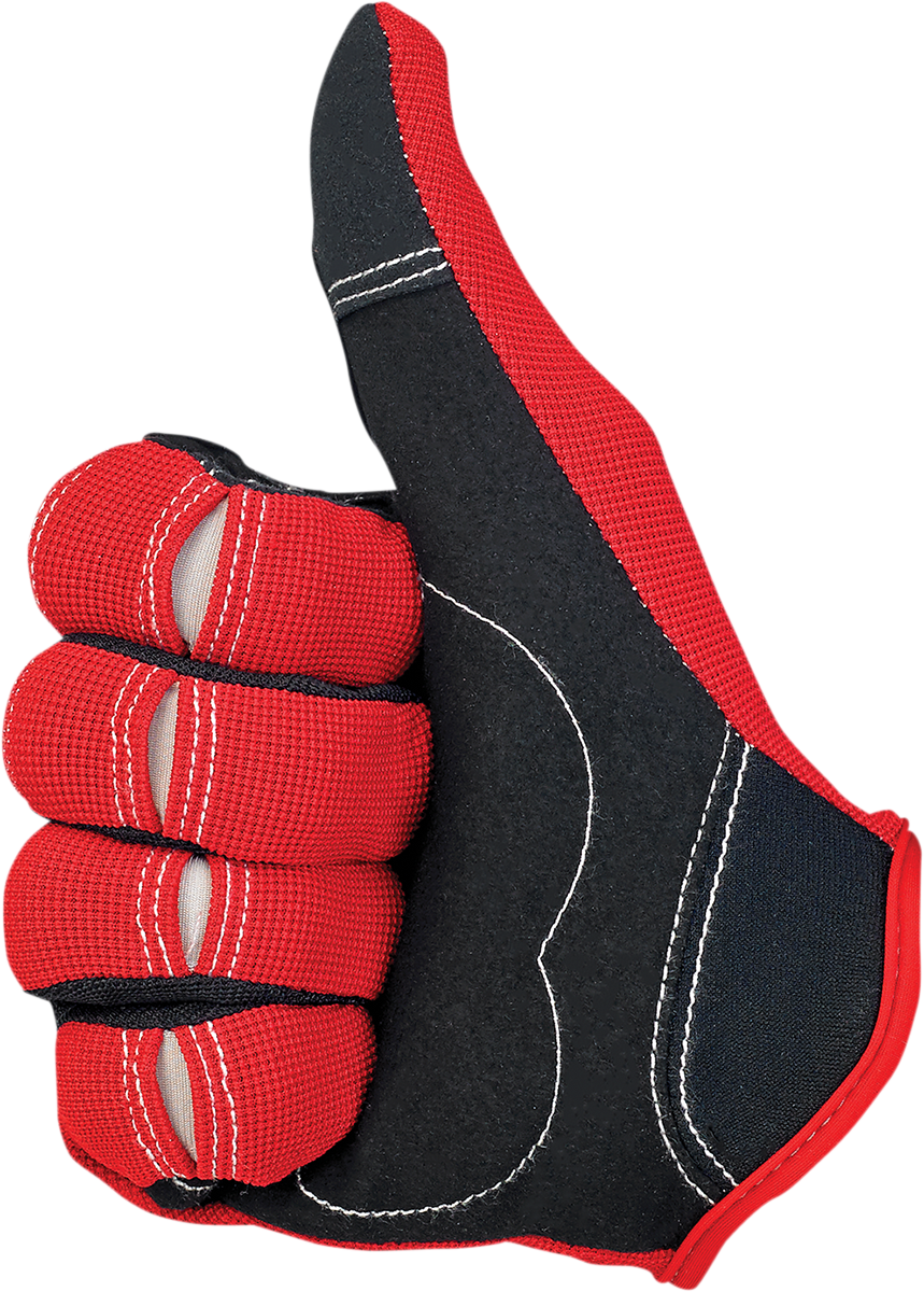 BILTWELL Moto Gloves - Red/White/Black - Medium 1501-1208-003