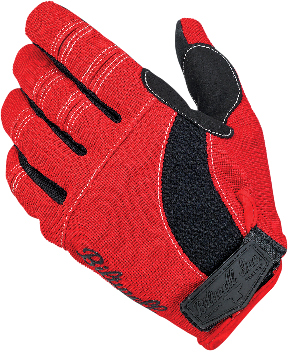 BILTWELL Moto Gloves - Red/White/Black - Medium 1501-1208-003