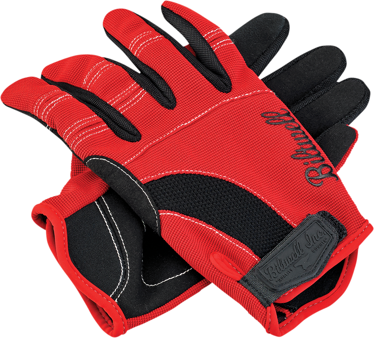 BILTWELL Moto Gloves - Red/White/Black - Medium 1501-1208-003