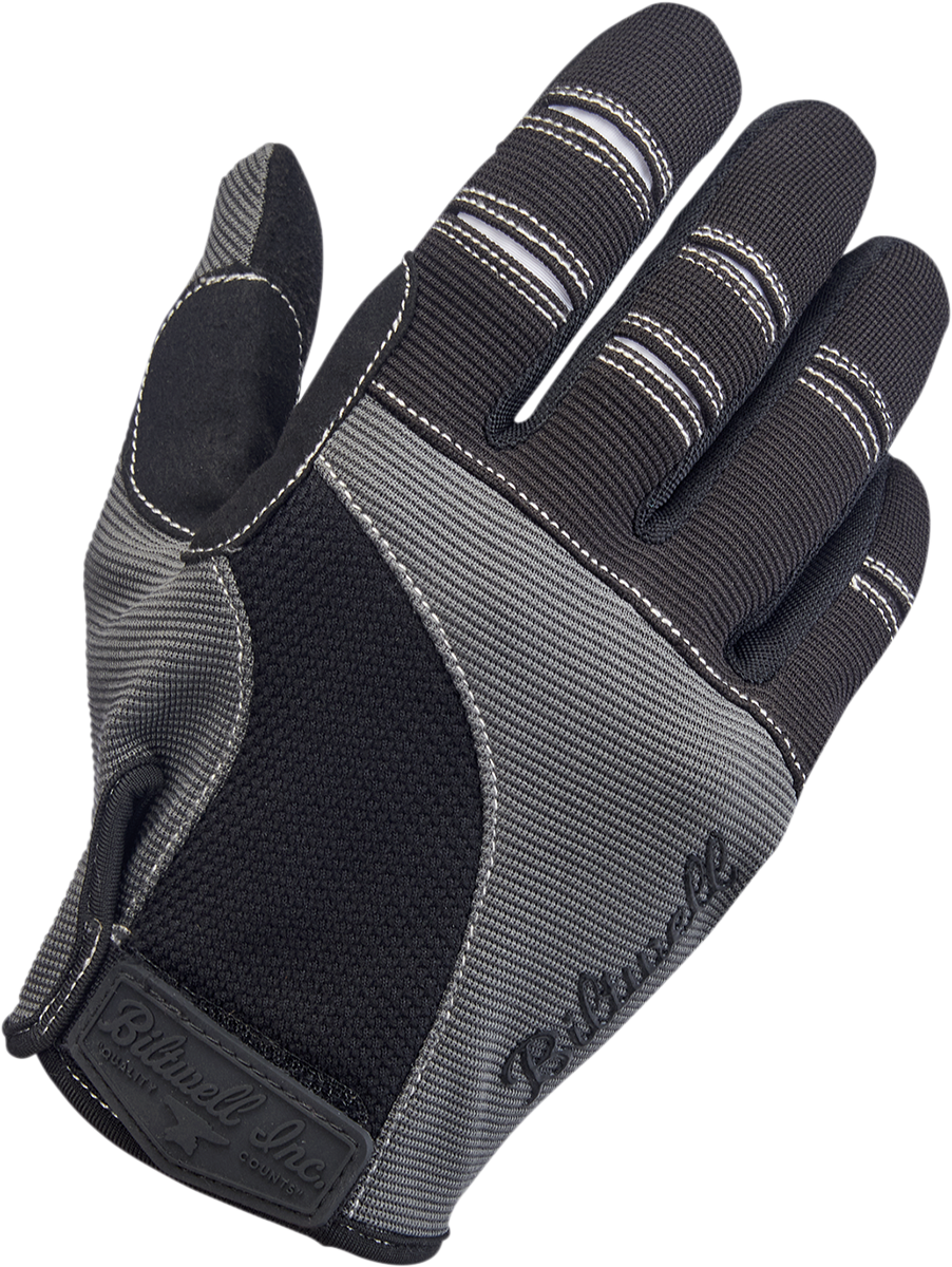BILTWELL Moto Gloves - Gray/Black - Small 1501-1101-002