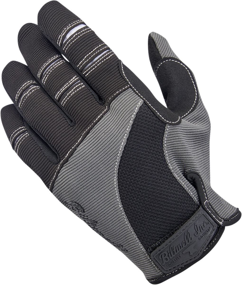 BILTWELL Moto Gloves - Gray/Black - Small 1501-1101-002