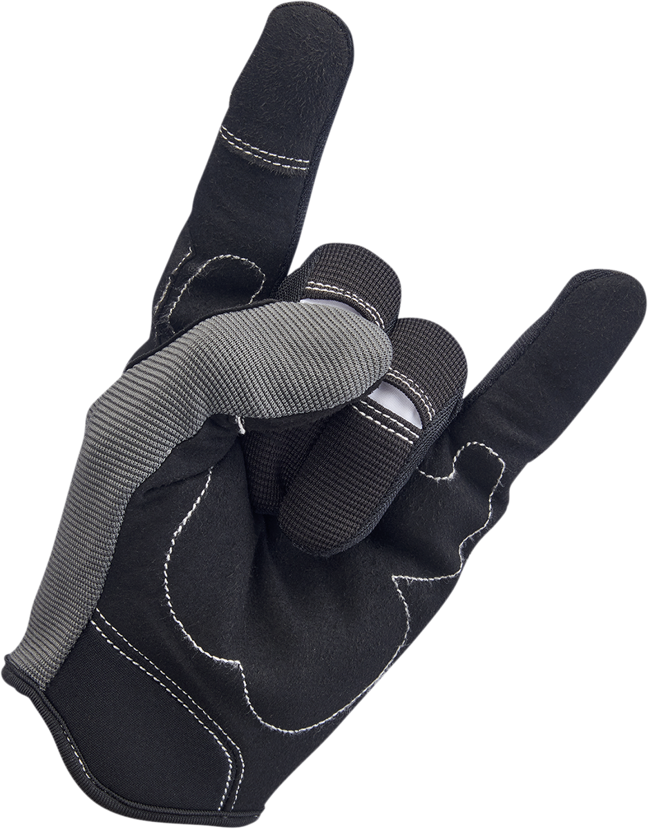 BILTWELL Moto Gloves - Gray/Black - Small 1501-1101-002