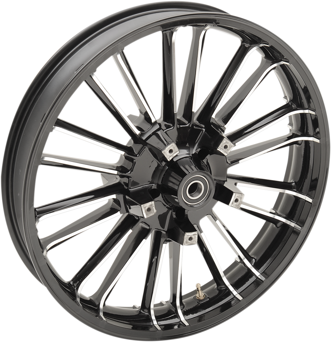 COASTAL MOTO Front Wheel - Atlantic 3D - Dual Disc/ABS - Black Cut - 21"x3.50" 3D-ATL213BCABST