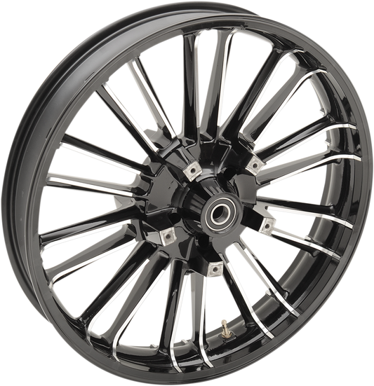 COASTAL MOTO Front Wheel - Atlantic 3D - Dual Disc/ABS - Black Cut - 21"x3.50" 3D-ATL213BCABST