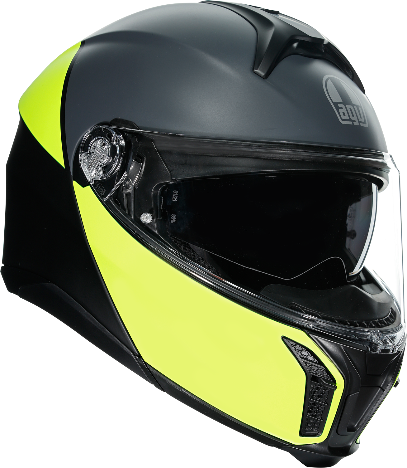 AGV Tourmodular Helmet - Balance - Black/Yellow Fluo/Gray - Small 211251F2OY00110