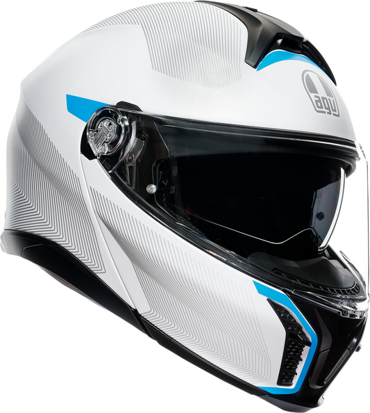 AGV Tourmodular Helmet - Frequency - Light Gray/Blue - 2XL 211251F2OY00616