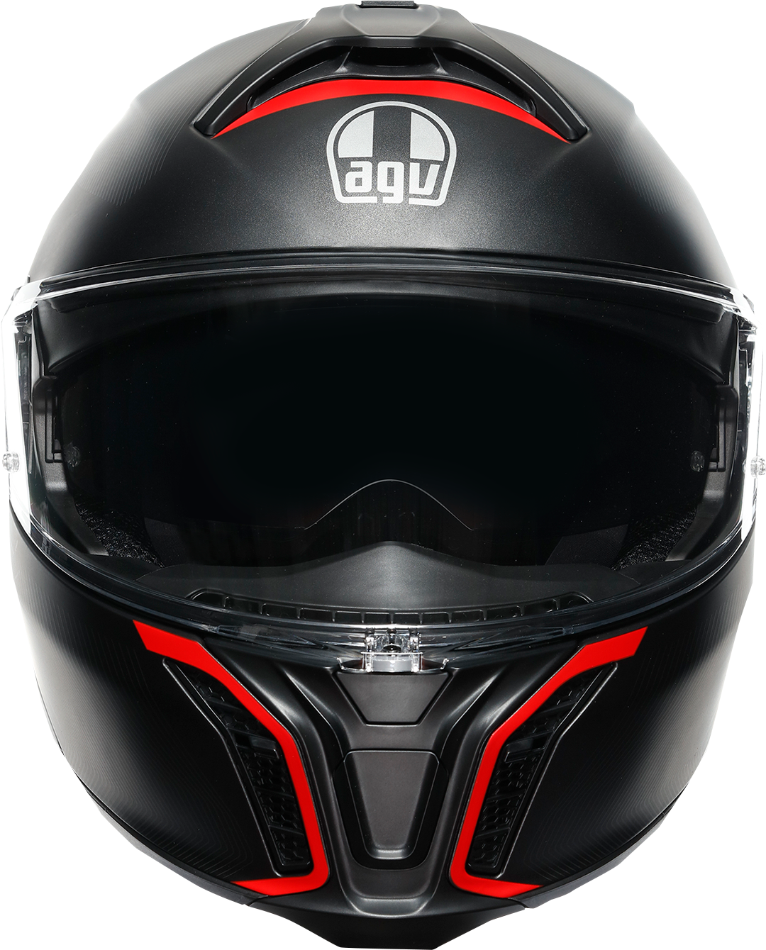 AGV Tourmodular Helmet - Frequency - Matte Gunmetal/Red - Large 211251F2OY00514