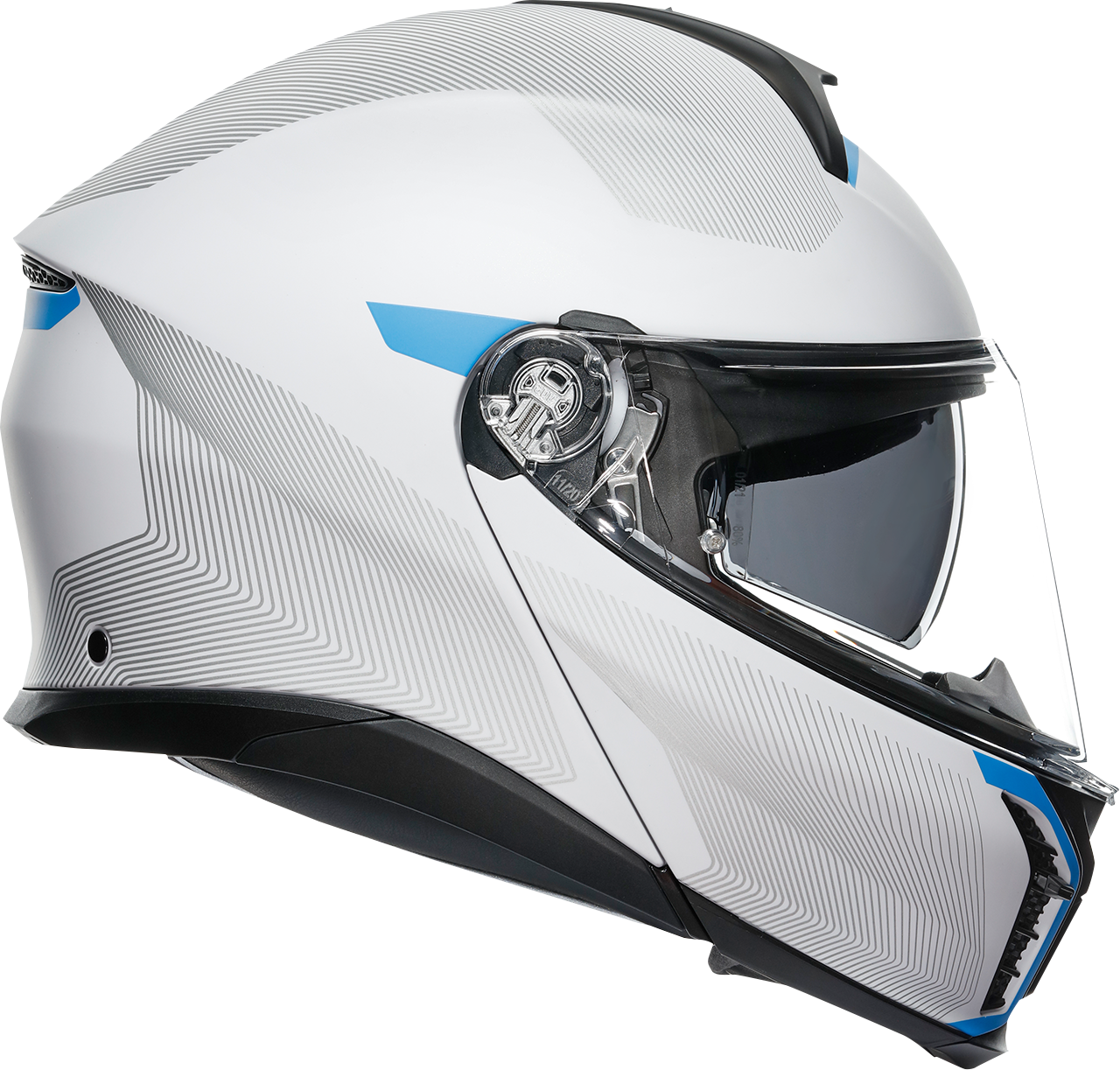 AGV Tourmodular Helmet - Frequency - Light Gray/Blue - 2XL 211251F2OY00616