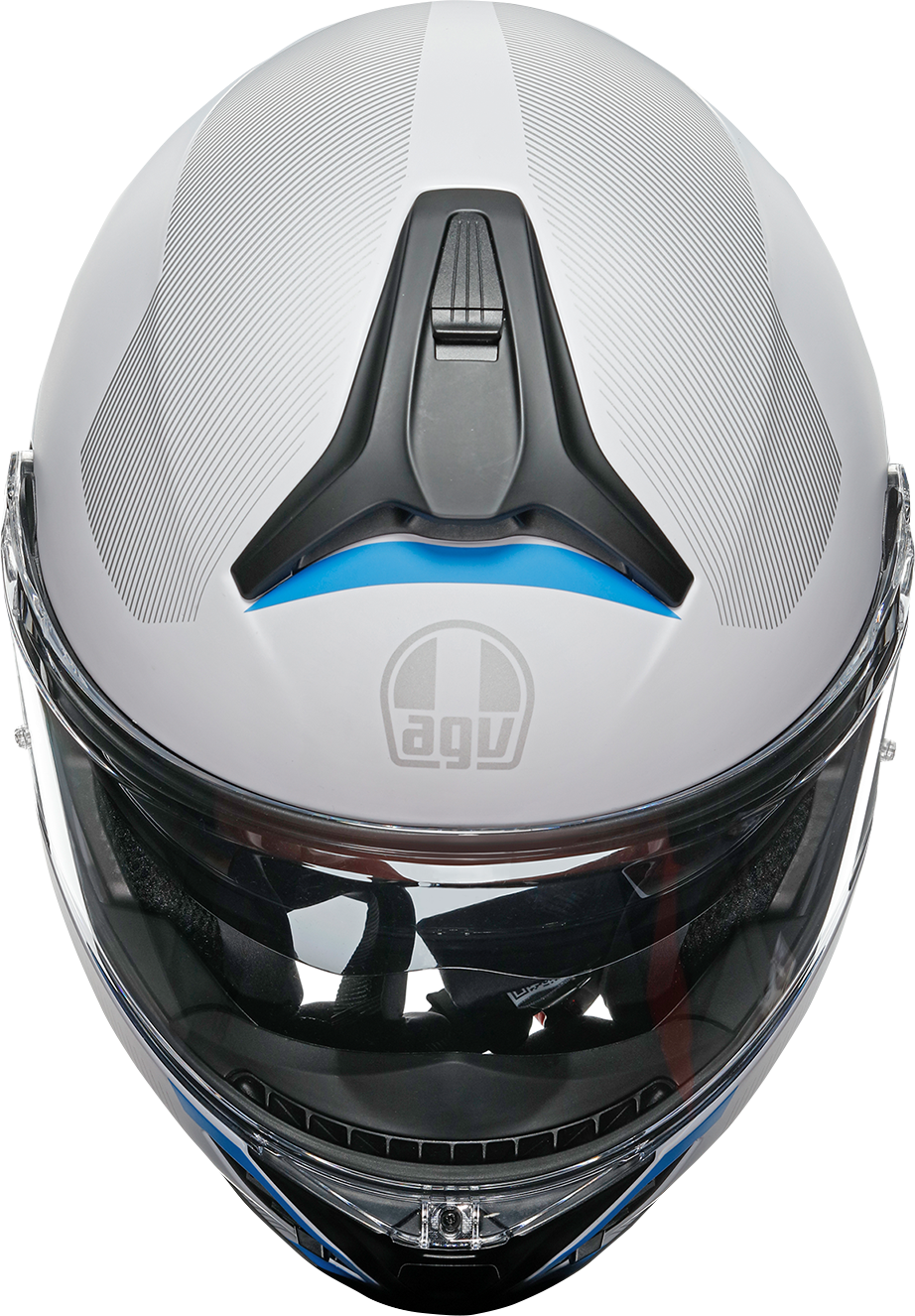 AGV Tourmodular Helmet - Frequency - Light Gray/Blue - 2XL 211251F2OY00616