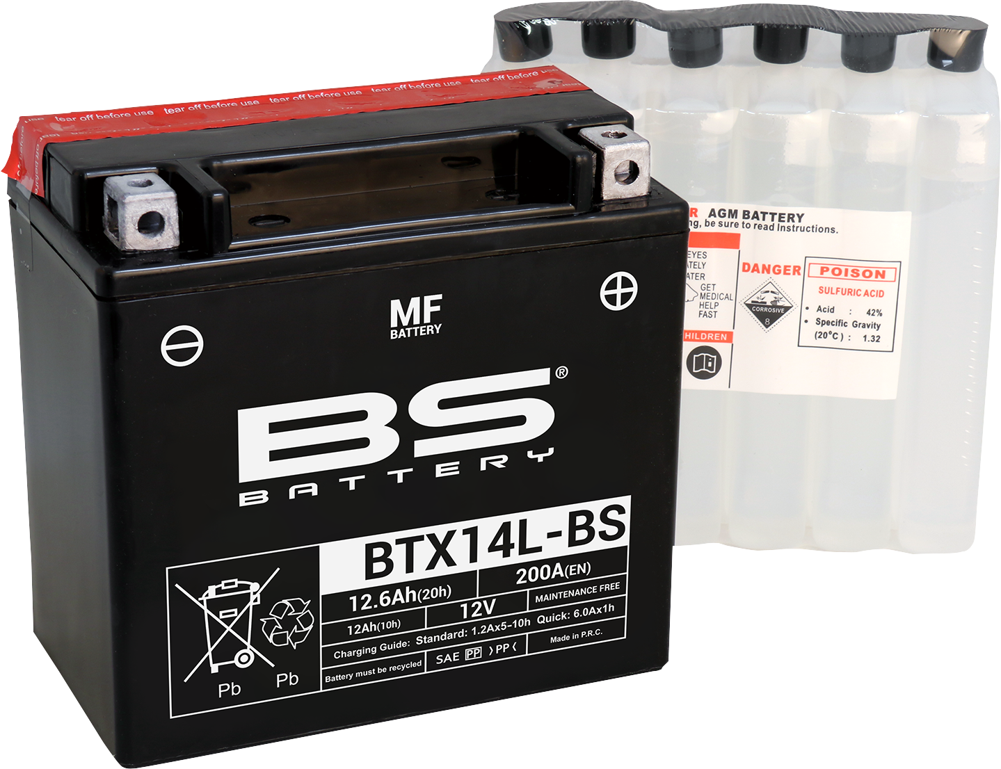 BS BATTERY Battery - BTX14L-BS (YTX) 300605