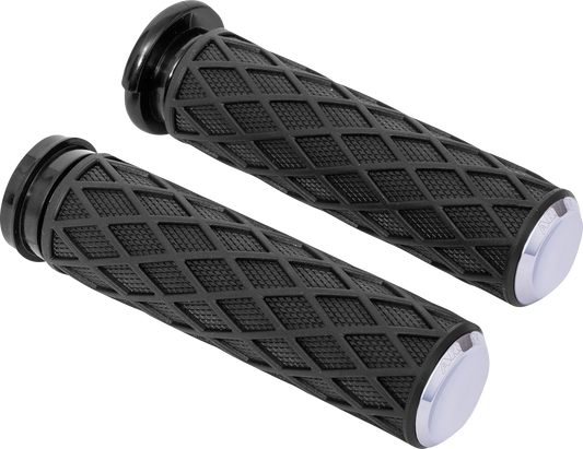 ARLEN NESS Grips - Diamond - TBW - Chrome 500-008