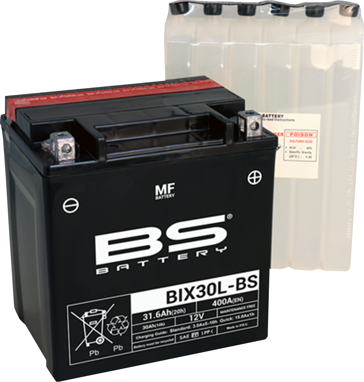 BS BATTERY Battery - BIX30L-BS (YIX) 300753