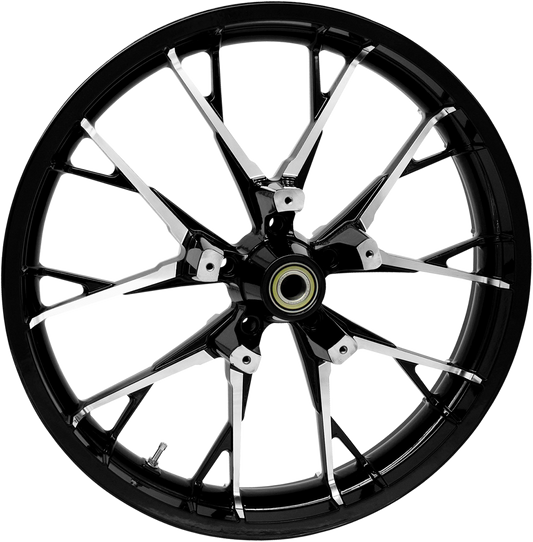 COASTAL MOTO Wheel - Marlin - Front - Dual Disc/No ABS - Black Cut - 21"x3.50" 3D-MAR213BC