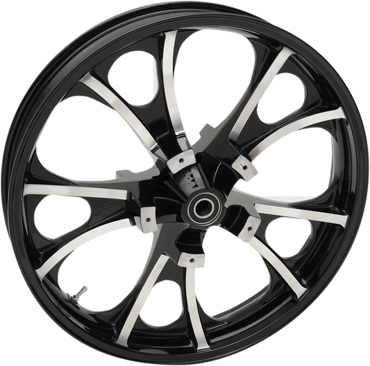 COASTAL MOTO Front Wheel - Largo 3D - Dual Disc/ABS - Black Cut - 21"x3.50" 3D-LGO213BCABST