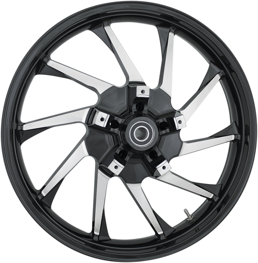 COASTAL MOTO Front Wheel - Hurricane 3D - Dual Disc/ABS - Black Cut - 21"x3.50" 3D-HUR213BCABST