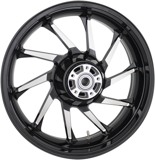 COASTAL MOTO Rear Wheel - Hurricane 3D - Single Disc/ABS - Black Cut - 18"x5.50" 3D-HUR185BCABST