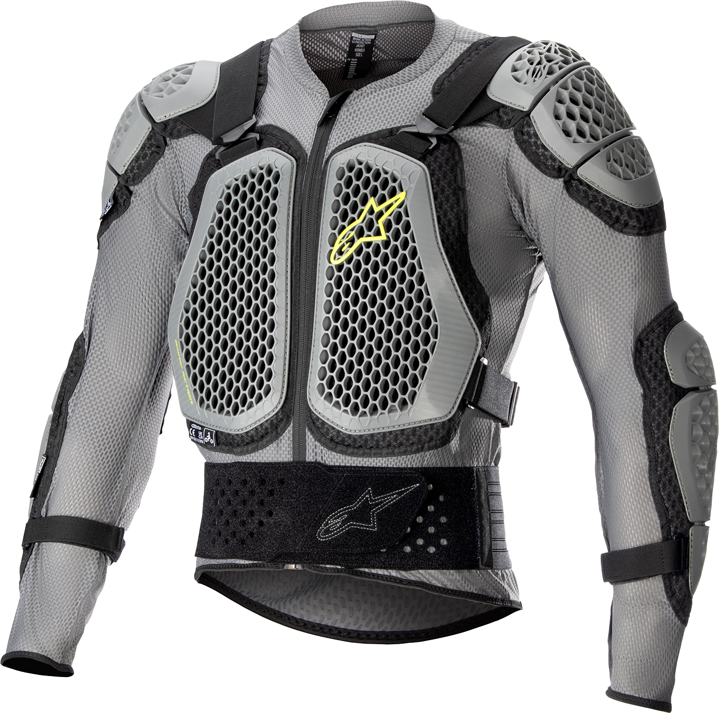 ALPINESTARS Bionic Action V2 Protection Jacket - Gray/Black/Yellow - Small 6506823-915-S