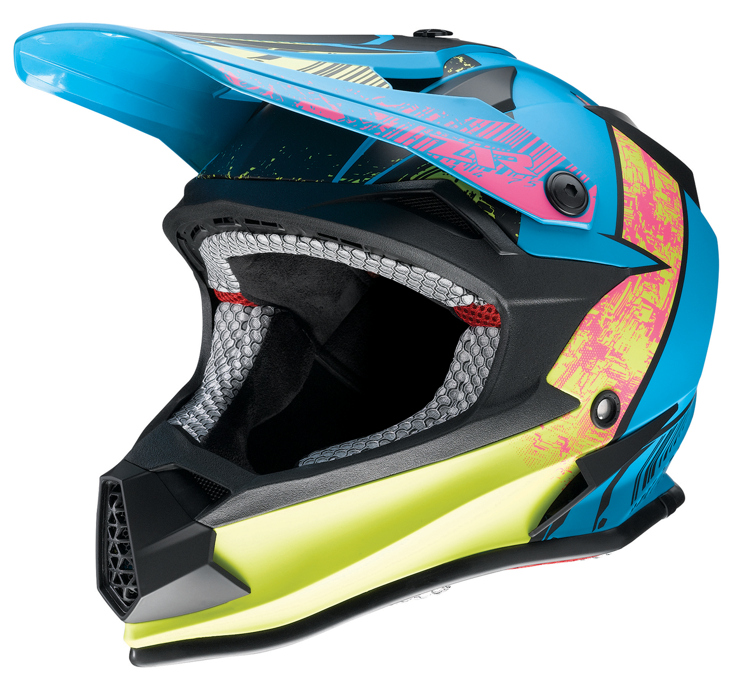 Z1R Youth F.I. Helmet - Fractal - MIPS - Matte Blue/Hi-Viz - Small 0111-1514