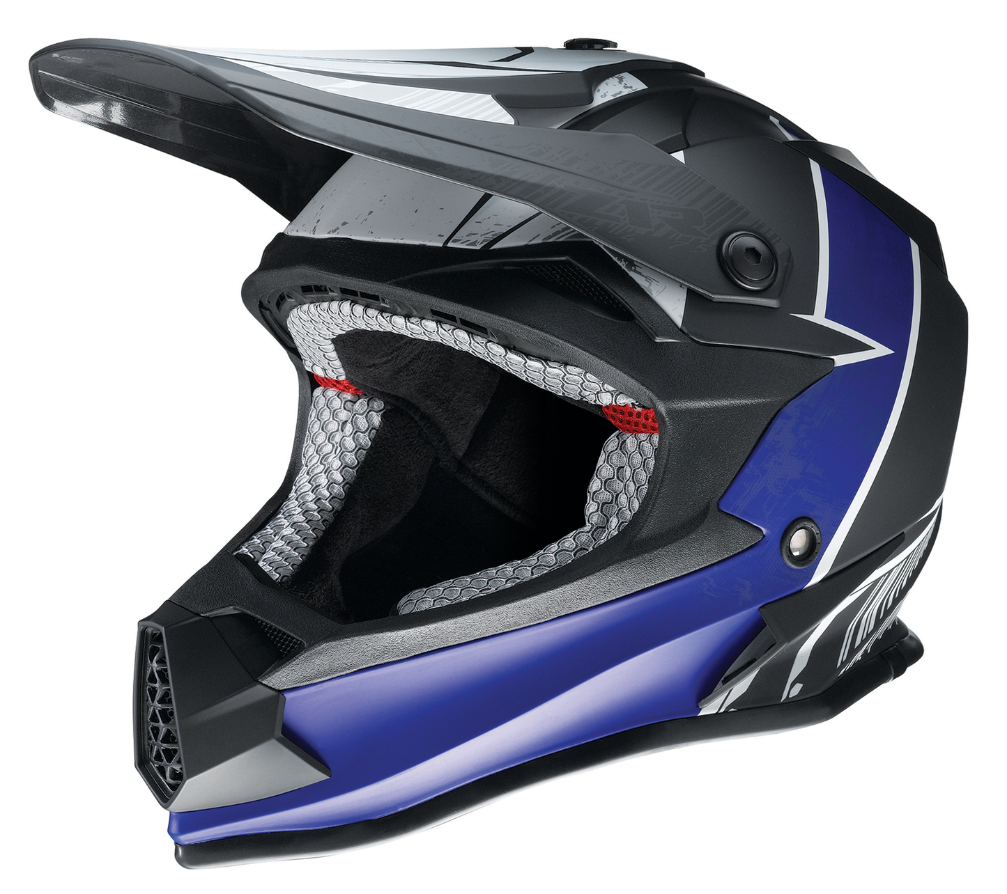 Z1R Youth F.I. Helmet - Fractal - MIPS - Matte Black/Blue - Medium 0111-1512