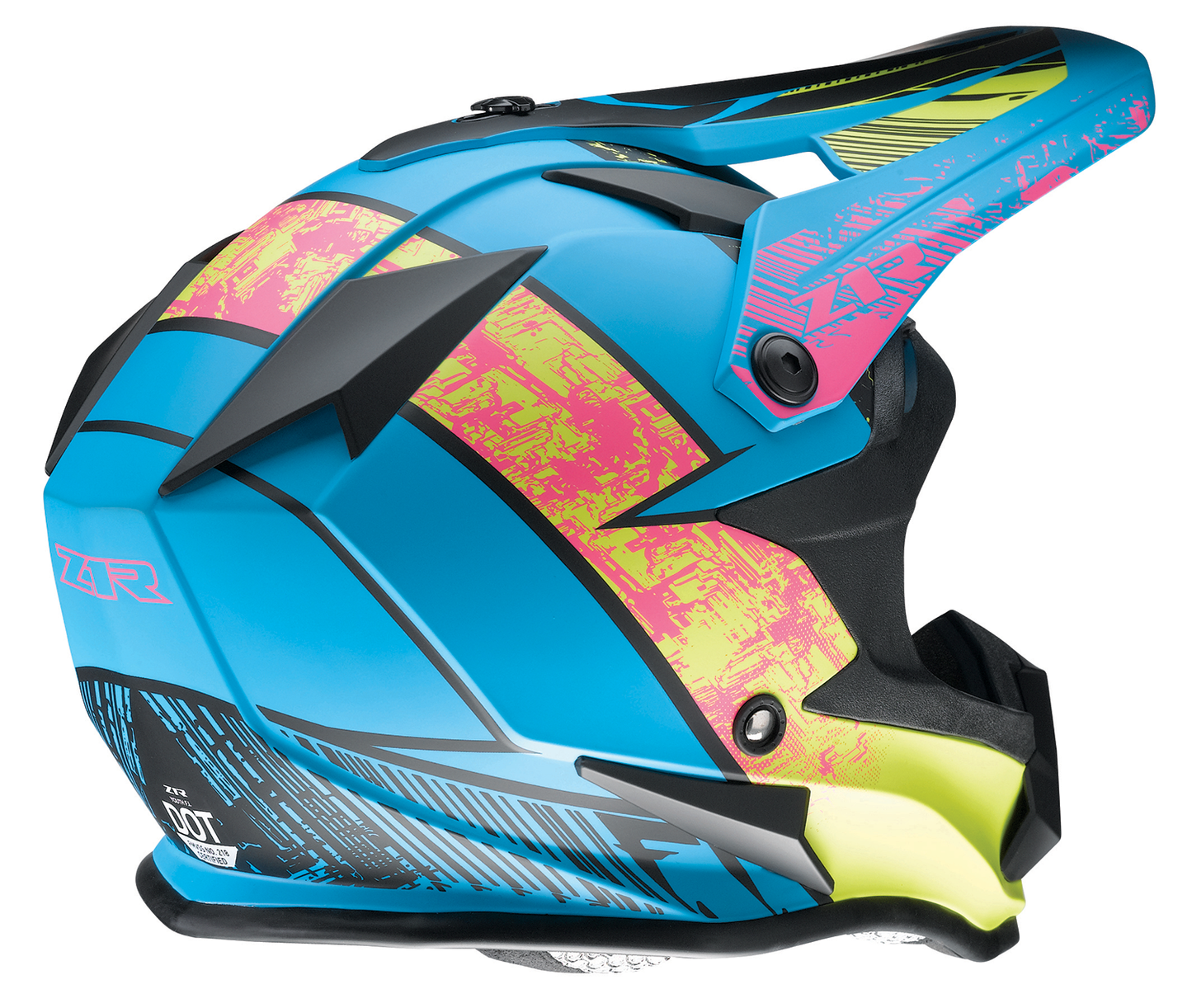 Z1R Youth F.I. Helmet - Fractal - MIPS - Matte Blue/Hi-Viz - Small 0111-1514