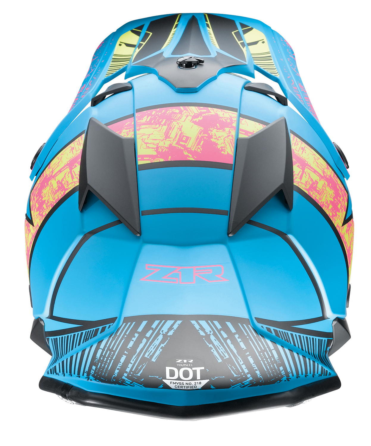 Z1R Youth F.I. Helmet - Fractal - MIPS - Matte Blue/Hi-Viz - Small 0111-1514