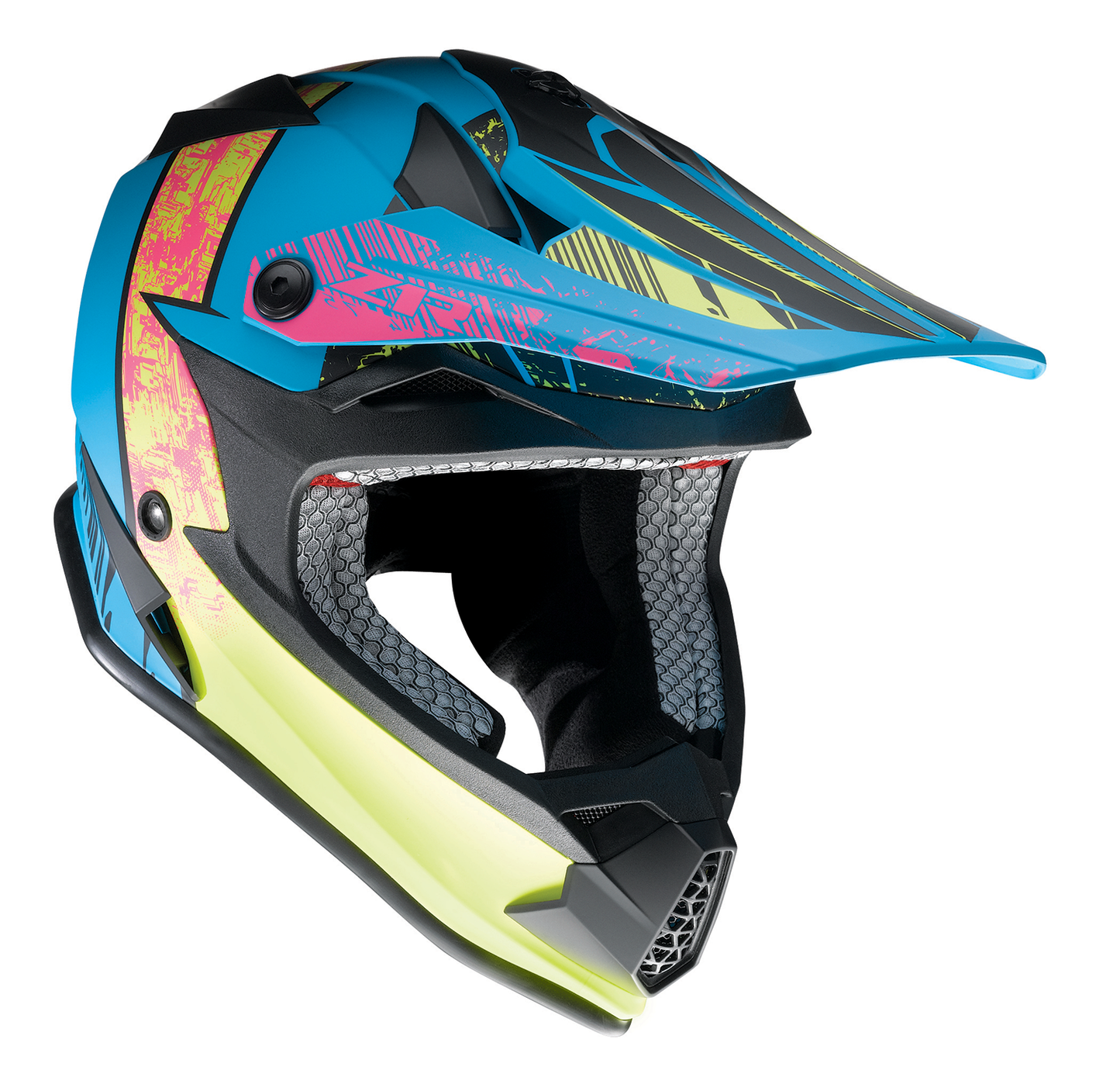 Z1R Youth F.I. Helmet - Fractal - MIPS - Matte Blue/Hi-Viz - Small 0111-1514