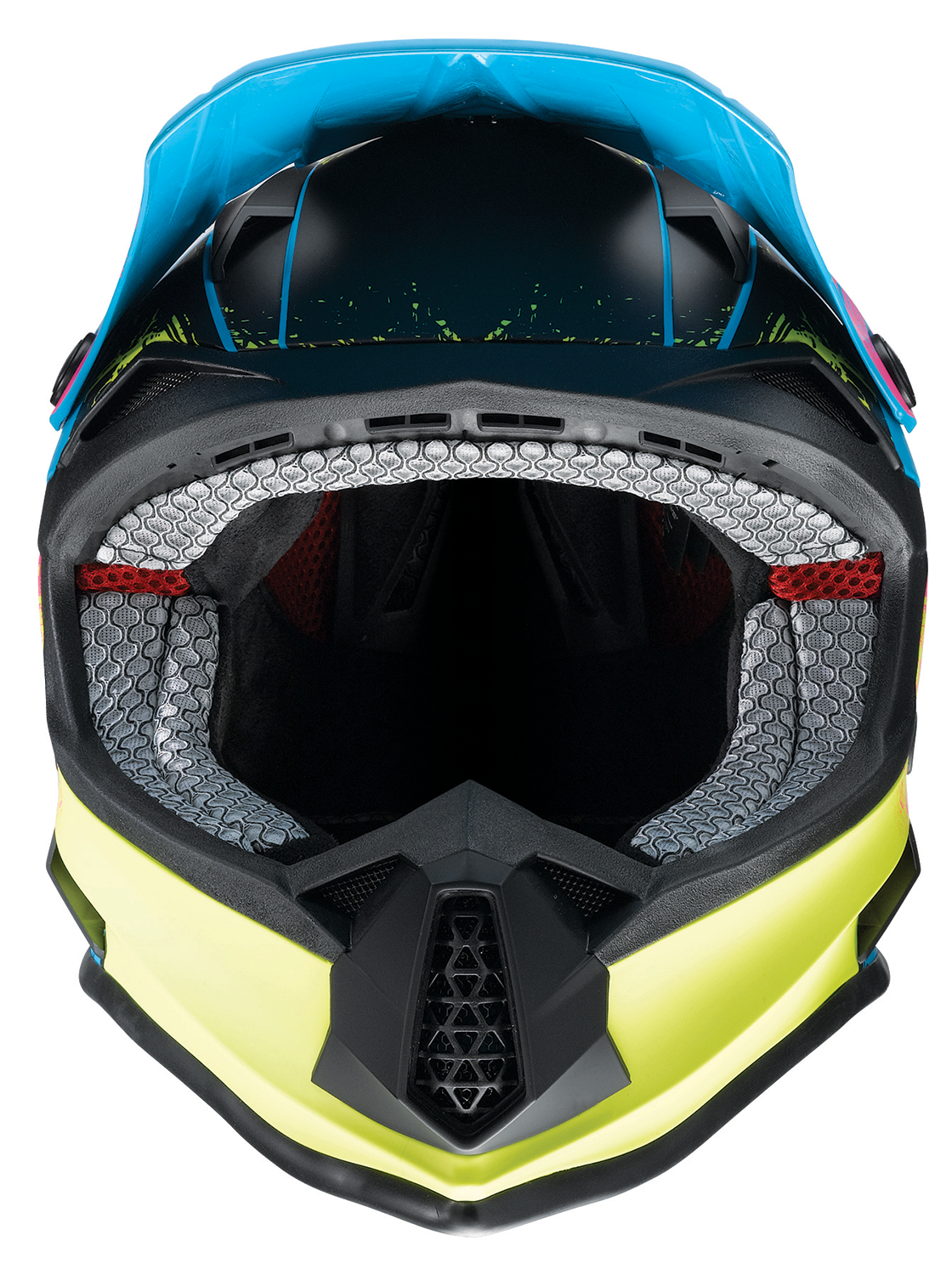 Z1R Youth F.I. Helmet - Fractal - MIPS - Matte Blue/Hi-Viz - Small 0111-1514