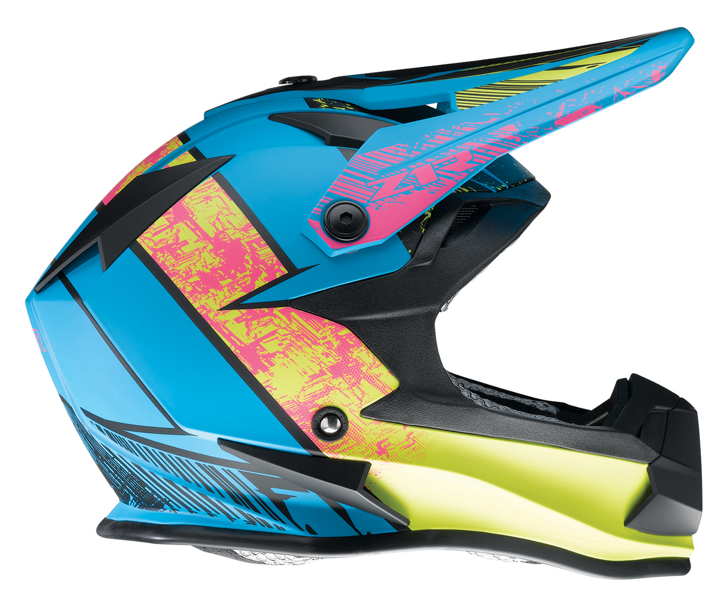 Z1R Youth F.I. Helmet - Fractal - MIPS - Matte Blue/Hi-Viz - Small 0111-1514