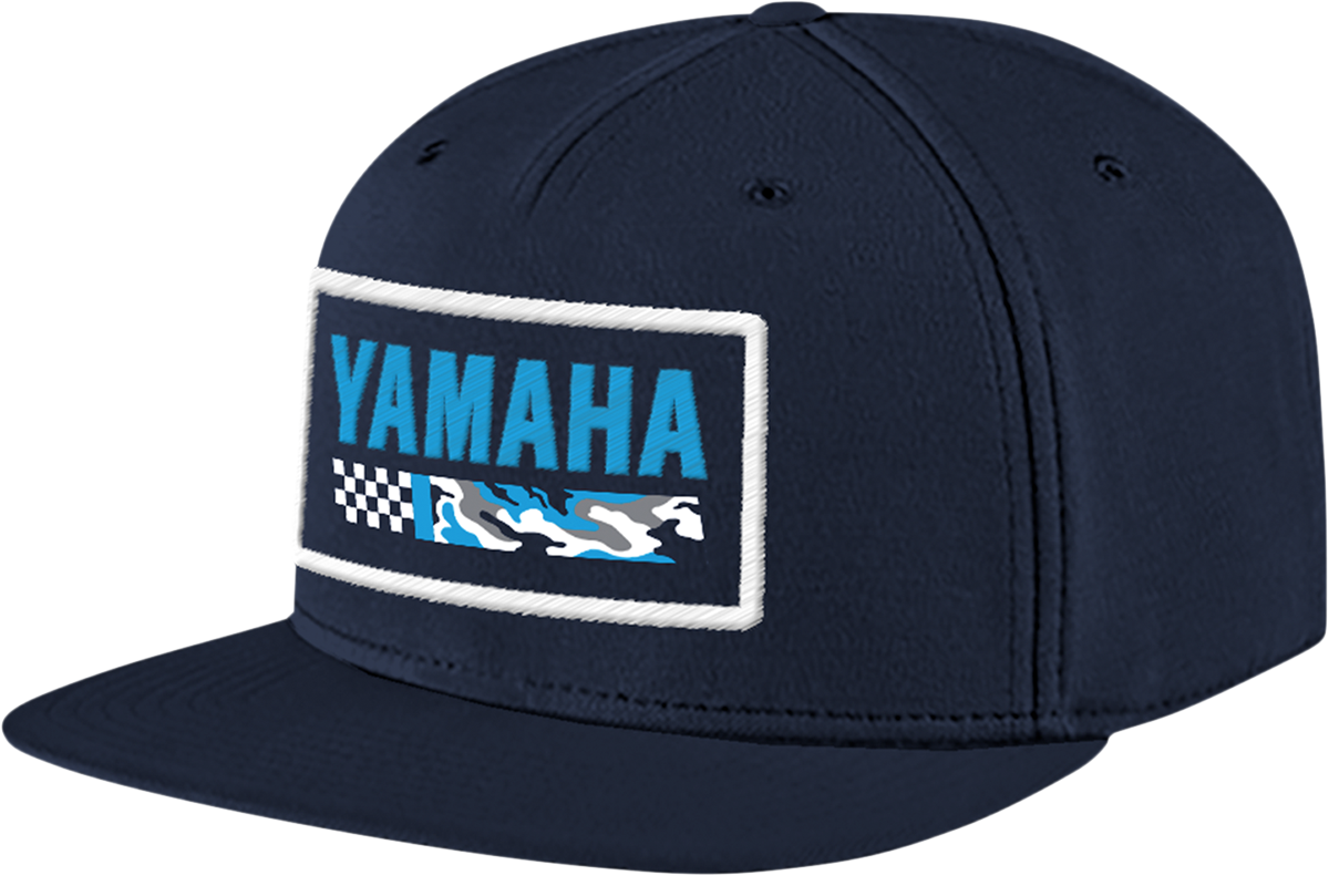 YAMAHA APPAREL Yamaha Racing Hat - Flat Bill - Camo Blue NP21A-H3239