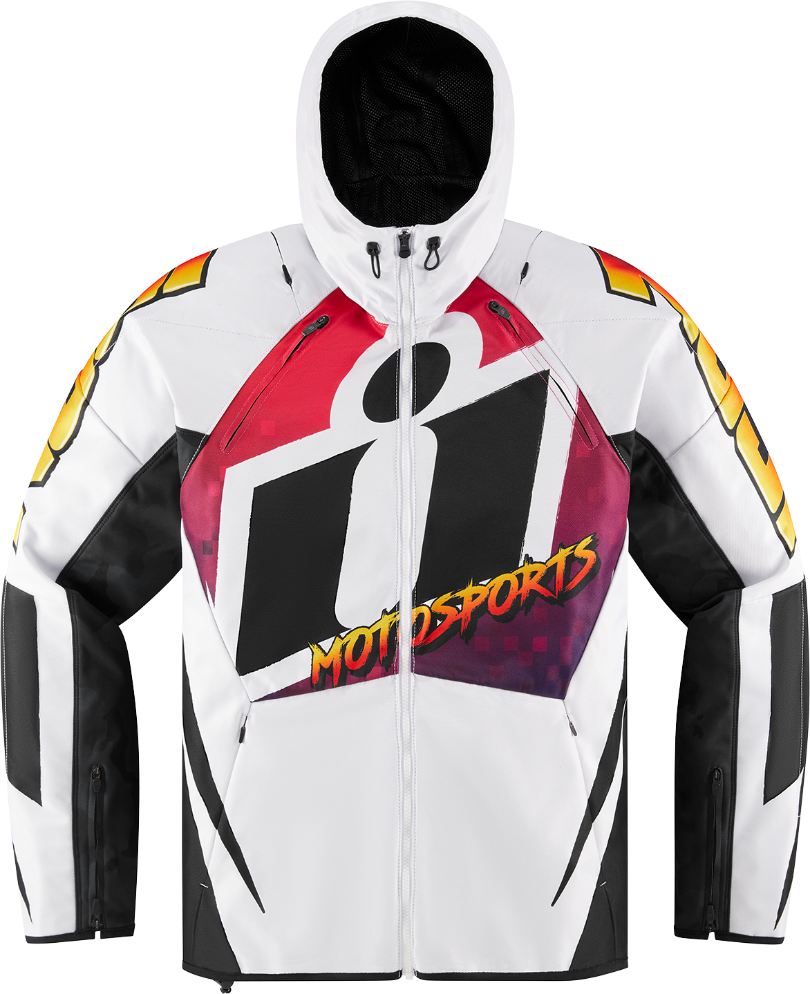 ICON Airframe Quarterflash Jacket - White/Black/Red - Medium 2820-5957