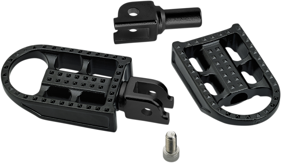 BILTWELL Mushman Step Footpegs - Black - Softail 7002-201-03