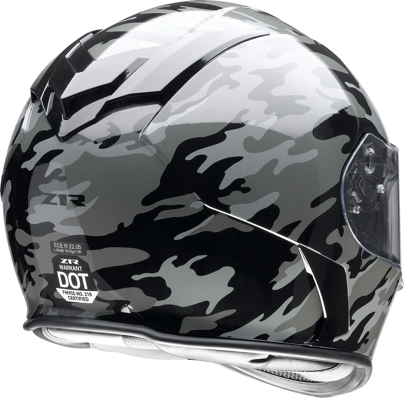 Z1R Warrant Helmet - Camo - Black/Gray - Medium 0101-14367