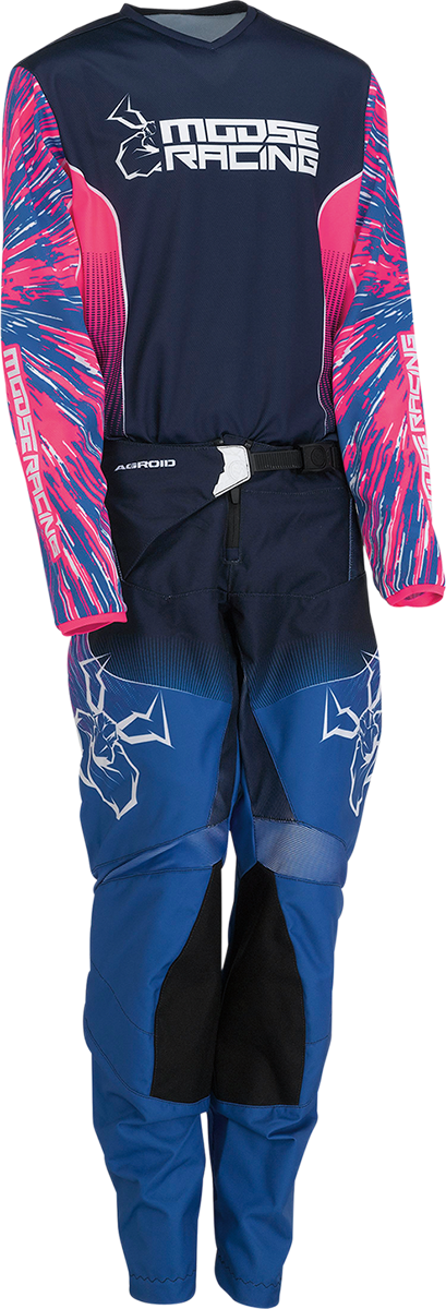 MOOSE RACING Youth Agroid Pants - Pink/Blue - 24 2903-2264